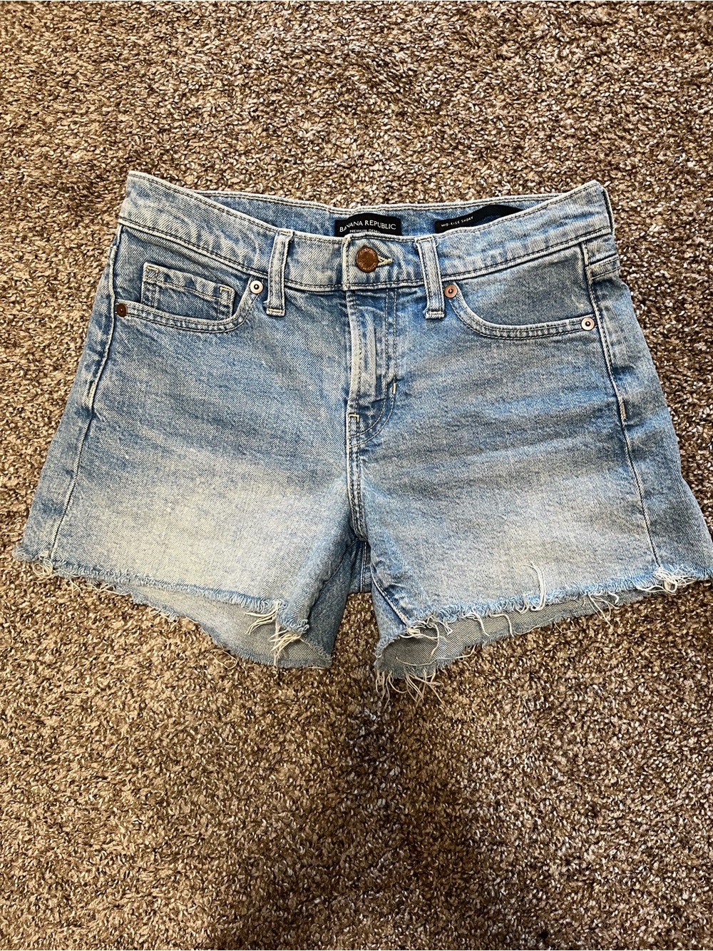Banana Republic Light Wash Denim Cutoff Shorts